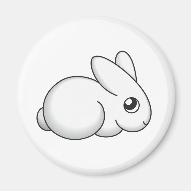 Cute Shy Bunny Magnet (Framsidan)
