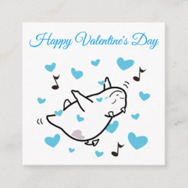 Cute Shy Djävulen i Lycklig Hearts Himlar Alla hjä Anteckningskort