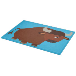 Cute Shy Tecknad Bull Clearing Board