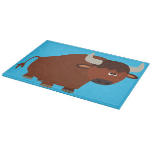 Cute Shy Tecknad Bull Clearing Board