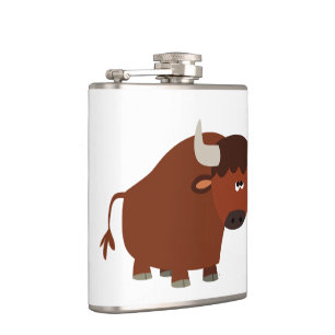 Cute Shy Tecknad Bull Hip-kolv Fickplunta