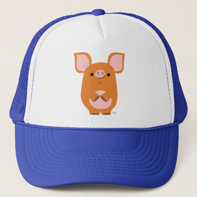 Cute Shy Tecknad Gris Hat Keps (Framsida)