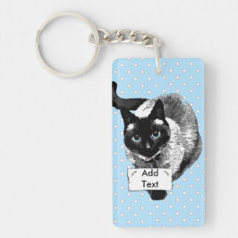 Cute Siamese Cat Holding Blank-tecken