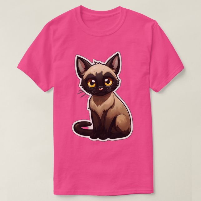 Cute Siamese Cat Lover Funny Siamese Cat 4 T Shirt (Design framsida)