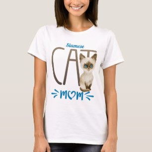 Cute Siamese Cat Mamma T-Shirt