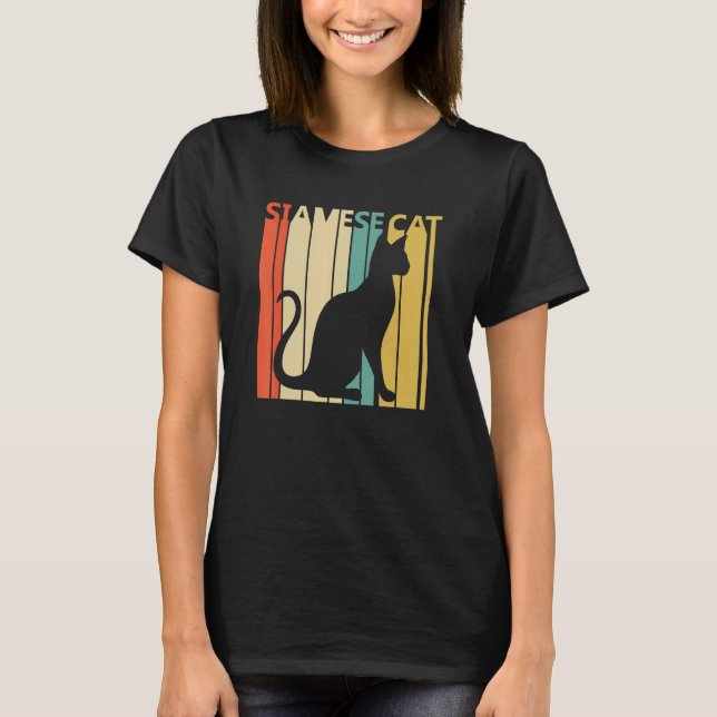 Cute Siamese Cat T Shirt (Framsida)