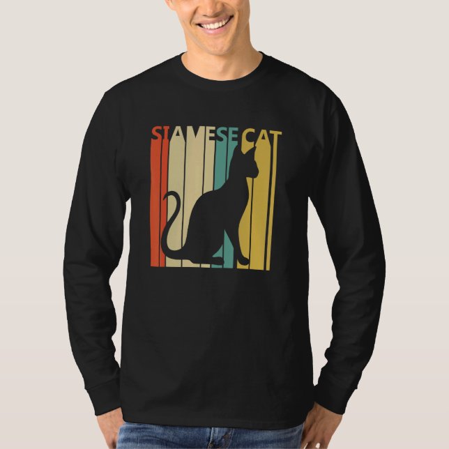 Cute Siamese Cat T Shirt (Framsida)