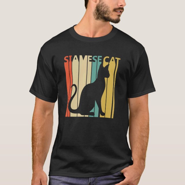 Cute Siamese Cat T Shirt (Framsida)