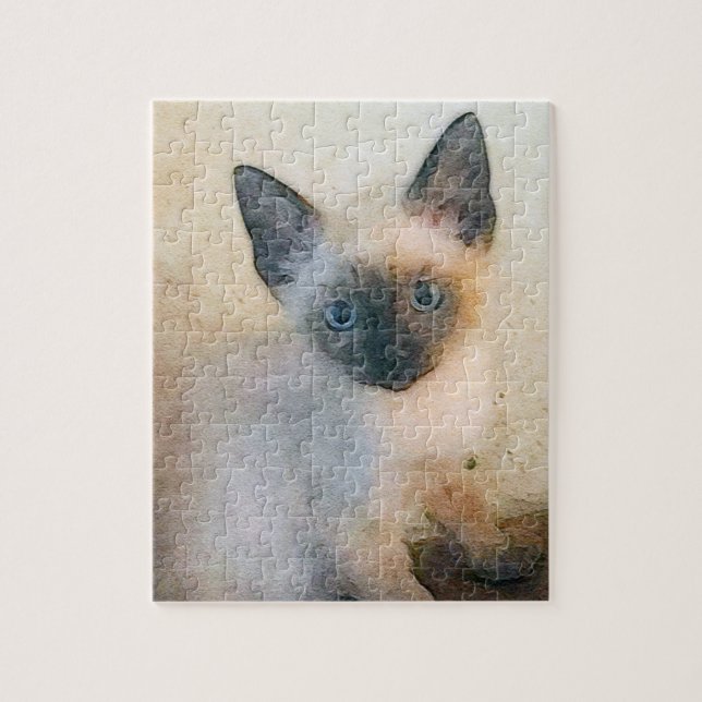 Cute Siamese Kitten Pussel (Vertikal)