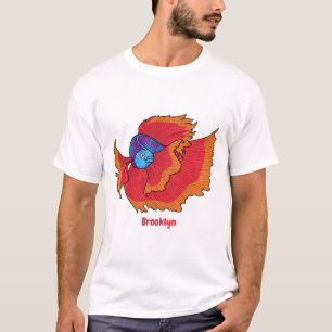Cute Siamese, som bekämpar fiskbettastecknad T Shirt