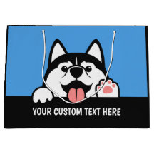 Cute Siberian husky anpassningsbar text