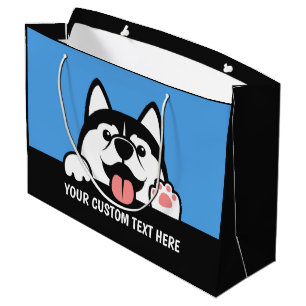 Cute Siberian husky anpassningsbar text