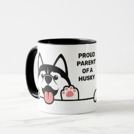 Cute Siberian husky anpassningsbar text mugg