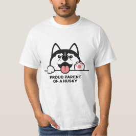Cute Siberian husky anpassningsbar text T Shirt