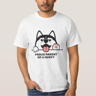 Cute Siberian husky anpassningsbar text T Shirt