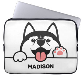 Cute Siberian husky, eget namn Laptop Fodral