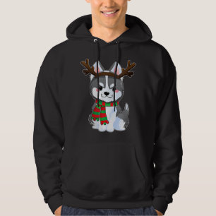 Cute Siberian husky Hund Gifts från den fina julen Hoodie