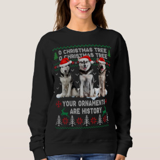 Cute Siberian husky Hund Oh Julgran Ugly Xma T Shirt