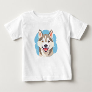 Cute Siberian husky Hund Varg Funny huskies Hund P T Shirt