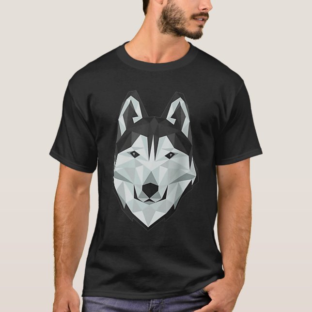 Cute Siberian Husky Puppy Artsy Animal Wildlife Ra T Shirt (Framsida)
