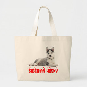 Cute Siberian husky Puppy Hund Jumbo Tygkasse