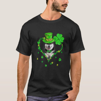 Cute Siberian husky Saint patrick's day Hundar Pap T Shirt