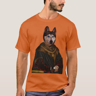 Cute Siberian husky särskiljer Royal Hund Pets på T Shirt