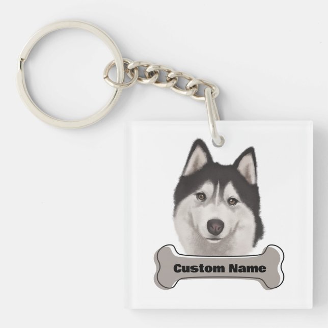 Cute Siberian husky Watercolor Pet Hund (Framsidan)
