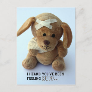 Cute Sick Teddy Hund Hämta vykort
