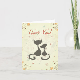 Cute Silhouette Cats Tack Kort