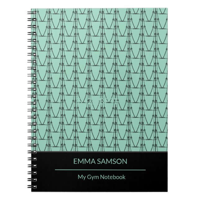 Cute Silhouette Coconut Träd Anteckningsbok (Framsidan)