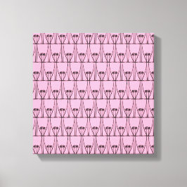 Cute Silhouette Coconut Träd Canvastryck