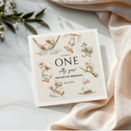 cute Silly Goose ,One Silly Goose 1st Party Pappersservett