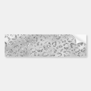 Cute Silver Cheetah Leopard Skin Print Mönster Bildekal