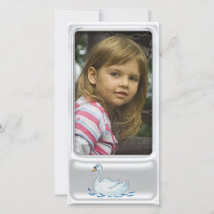 Cute silver-foto ram med söt svan