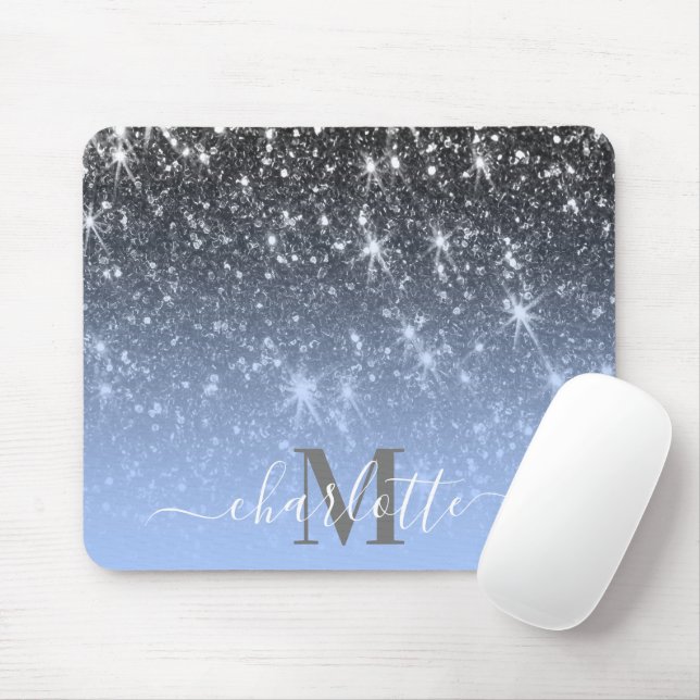 Cute Silver Glitter Musmatta (Med mus)
