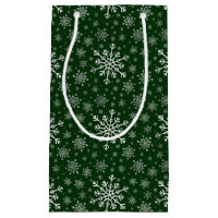 Cute Silver Grått-jul, Snöflingor på Grönt