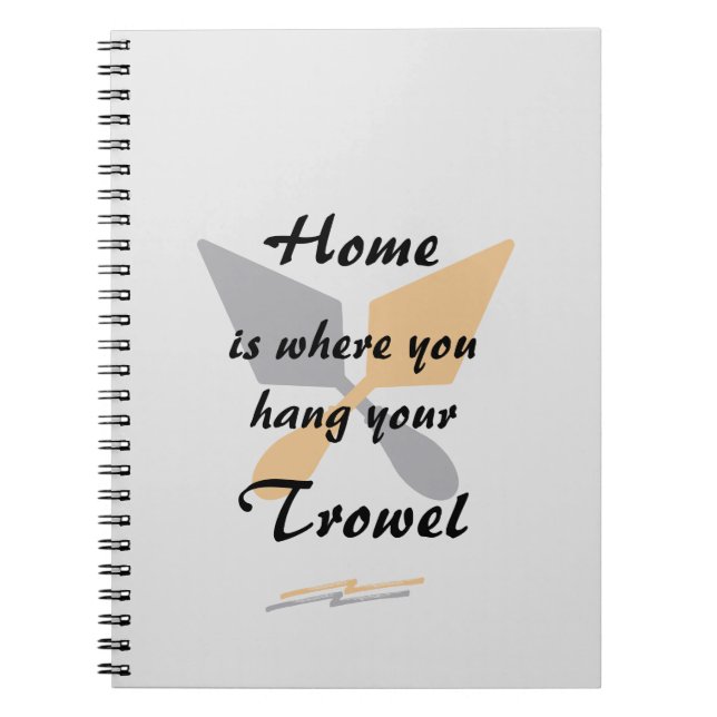 Cute Silver & Guld Hem, där du håller din trowel Anteckningsbok (Framsidan)