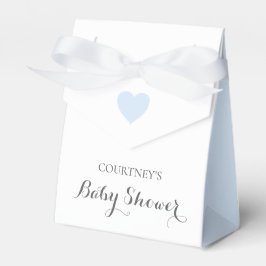Cute Simple Blue Heart Boy Shower Presentaskar