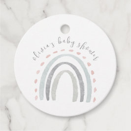 Cute Simple Boho Rainbow Baby Shower Gåvor Etiketter