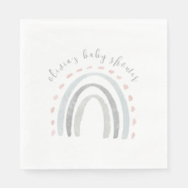 Cute Simple Boho Rainbow Baby Shower Pappersservett