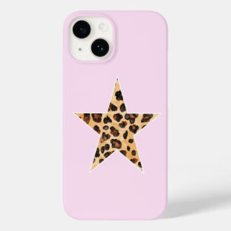 Cute Simple Cheetah Print Star Rosa iphone case