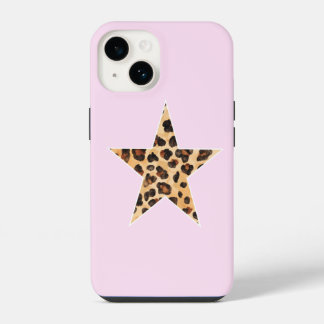 Cute Simple Cheetah Print Star Rosa iphone case