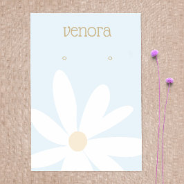 Cute Simple Daisy Blommigt Earring Visning Card Visitkort