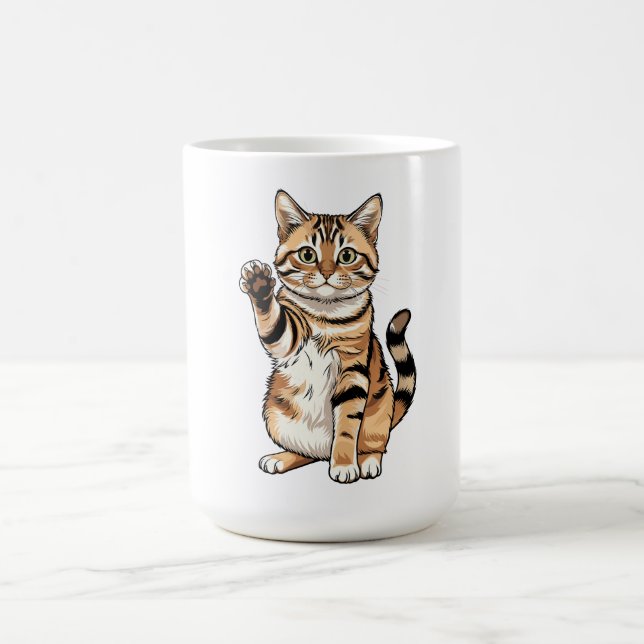 Cute simple design men cat lover kaffemugg (Center)