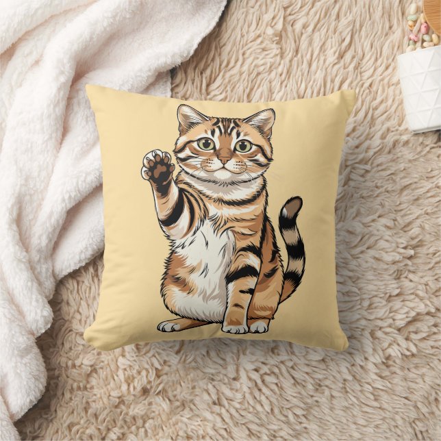 Cute simple design men cat lover kudde (Filt)