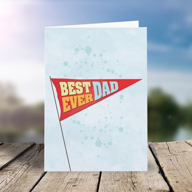 Cute Simple Fars dag Pennant Bästa någonsin Pappa Kort (Skapare uppladdad)