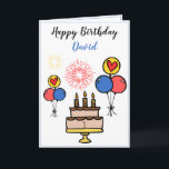 Cute Simple Fireworks White Grandson 1:a födelseda Kort<br><div class="desc">Cute Simple Fireworks White Grandson 1st Birthday, den här designen är för alla som tittar för något trevligt för en liten pojke på hans första födelsedag. Om du är tittar för 1:a födelsedag, särskilt för din barnson, är det här precis vad du behöver. Utformningen har en söt chokladkaka med några...</div>