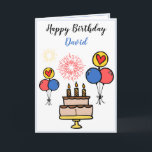 Cute Simple Fireworks White Grandson 1:a födelseda Kort<br><div class="desc">Cute Simple Fireworks White Grandson 1st Birthday, den här designen är för alla som tittar för något trevligt för en liten pojke på hans första födelsedag. Om du är tittar för 1:a födelsedag, särskilt för din barnson, är det här precis vad du behöver. Utformningen har en söt chokladkaka med några...</div>