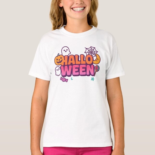 Cute Simple Halloween Clothes | Spooky-Roligt T Shirt (Framsida)